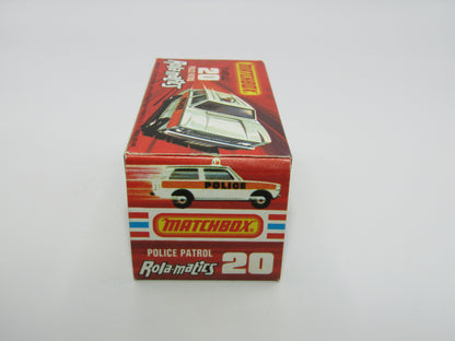Matchbox Superfast No 20B Police Patrol White AMBULANCE Labels
