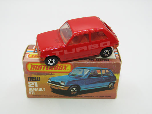 Matchbox Superfast No 21C Renault 5TL Red turbo ORANGE Interior & Base