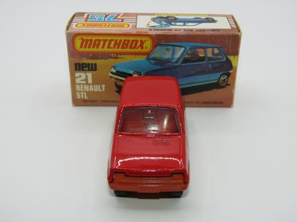 Matchbox Superfast No 21C Renault 5TL Red turbo ORANGE Interior & Base