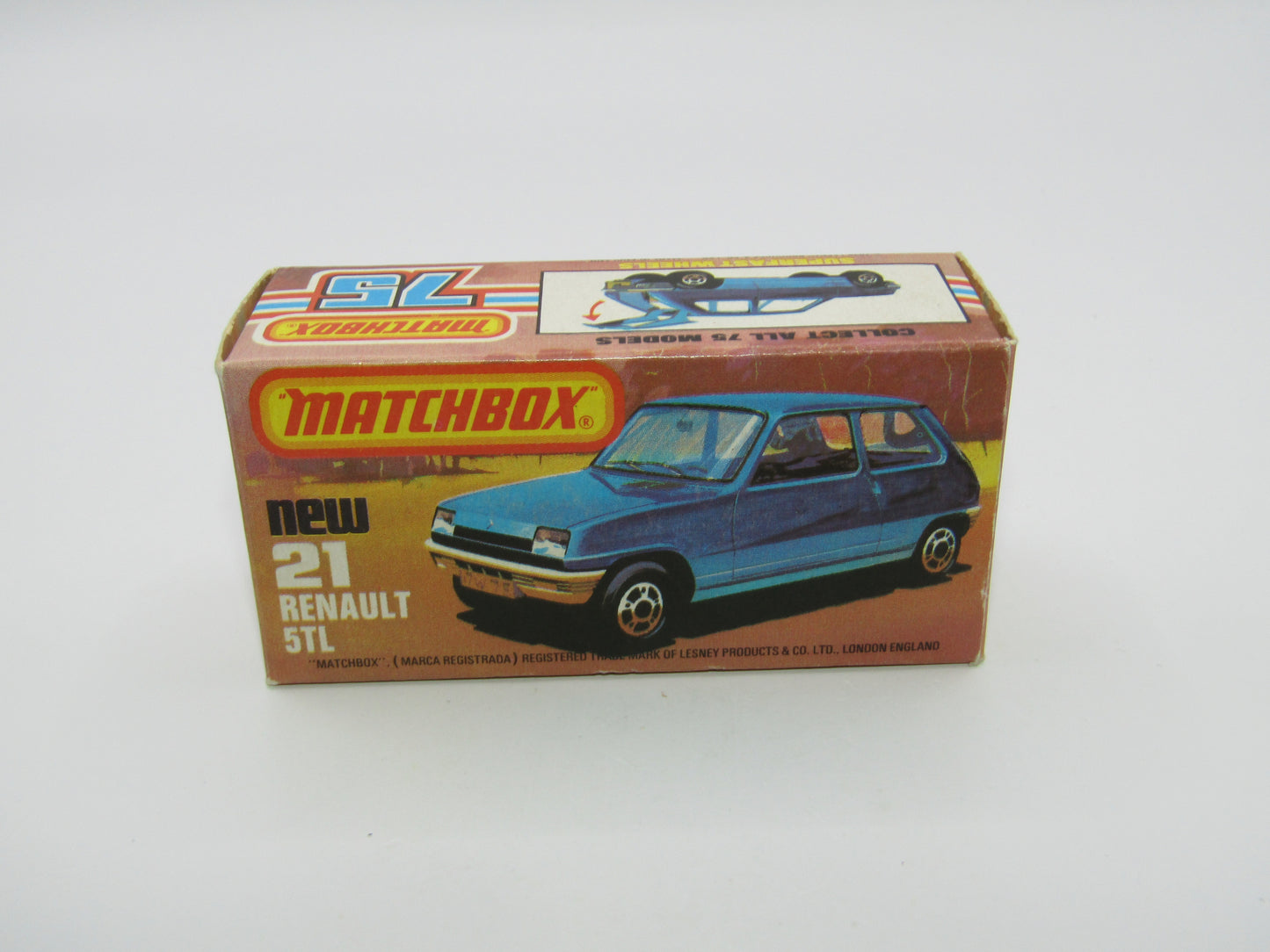 Matchbox Superfast No 21C Renault 5TL Red turbo ORANGE Interior & Base