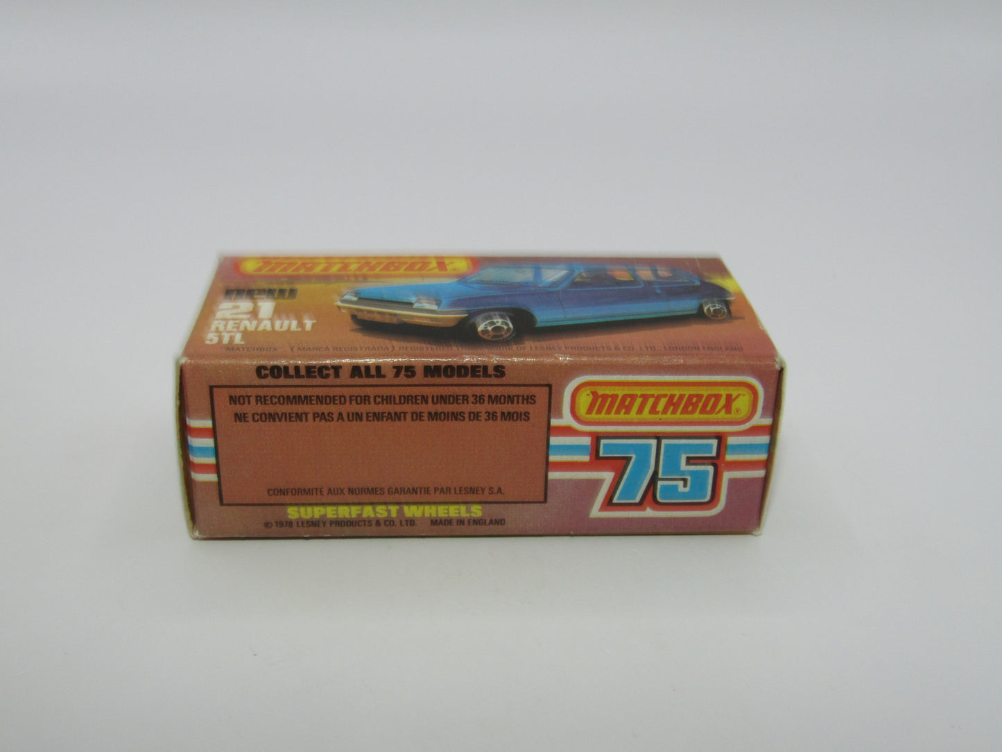 Matchbox Superfast No 21C Renault 5TL Red turbo ORANGE Interior & Base
