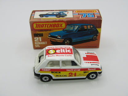 Matchbox Superfast No 21C Renault 5TL ROLOIL WHITE Interior Rallye Le Car