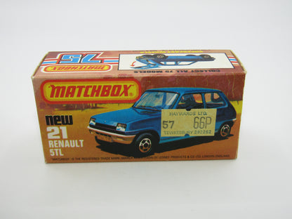 Matchbox Superfast No 21C Renault 5TL ROLOIL WHITE Interior Rallye Le Car