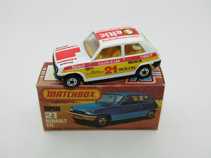 Matchbox Superfast No 21C Renault 5TL ROLOIL YELLOW Interior Rallye Le Car