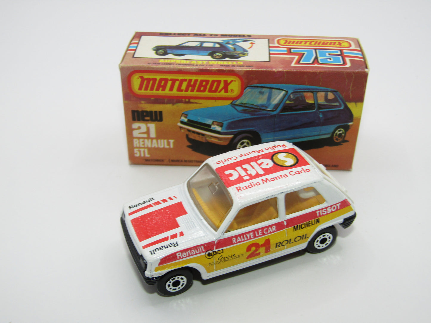 Matchbox Superfast No 21C Renault 5TL ROLOIL YELLOW Interior Rallye Le Car