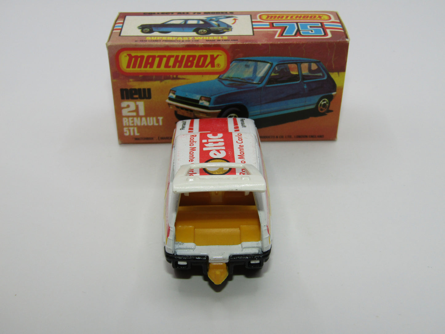 Matchbox Superfast No 21C Renault 5TL ROLOIL YELLOW Interior Rallye Le Car