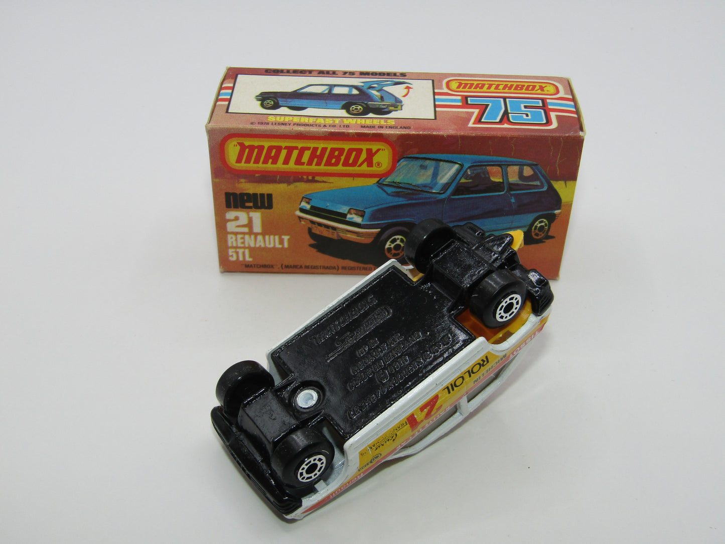 Matchbox Superfast No 21C Renault 5TL ROLOIL YELLOW Interior Rallye Le Car