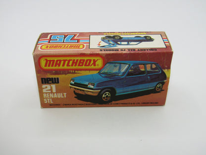 Matchbox Superfast No 21C Renault 5TL ROLOIL YELLOW Interior Rallye Le Car