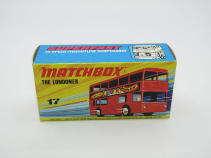 Matchbox Superfast No 17B The Londoner COFFEE AND CREAM BERGER PAINTS Gloss Black Base