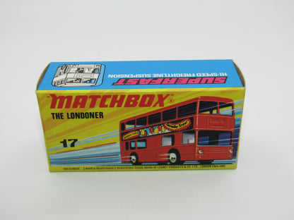 Matchbox Superfast No 17B The Londoner COFFEE AND CREAM BERGER PAINTS Gloss Black Base