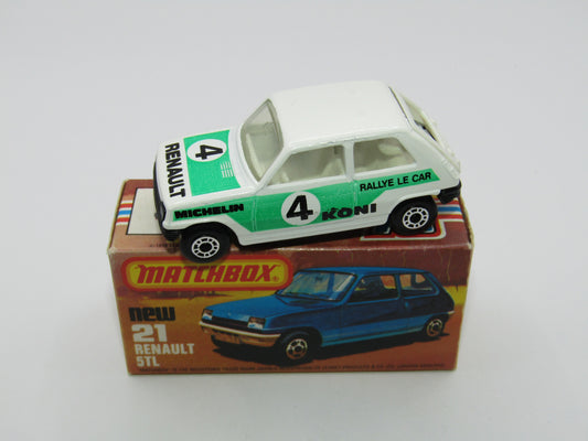 Matchbox Superfast No 21C Renault 5TL KONI WHITE Interior Rallye Le Car