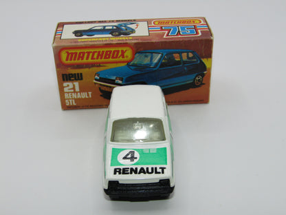 Matchbox Superfast No 21C Renault 5TL KONI WHITE Interior Rallye Le Car