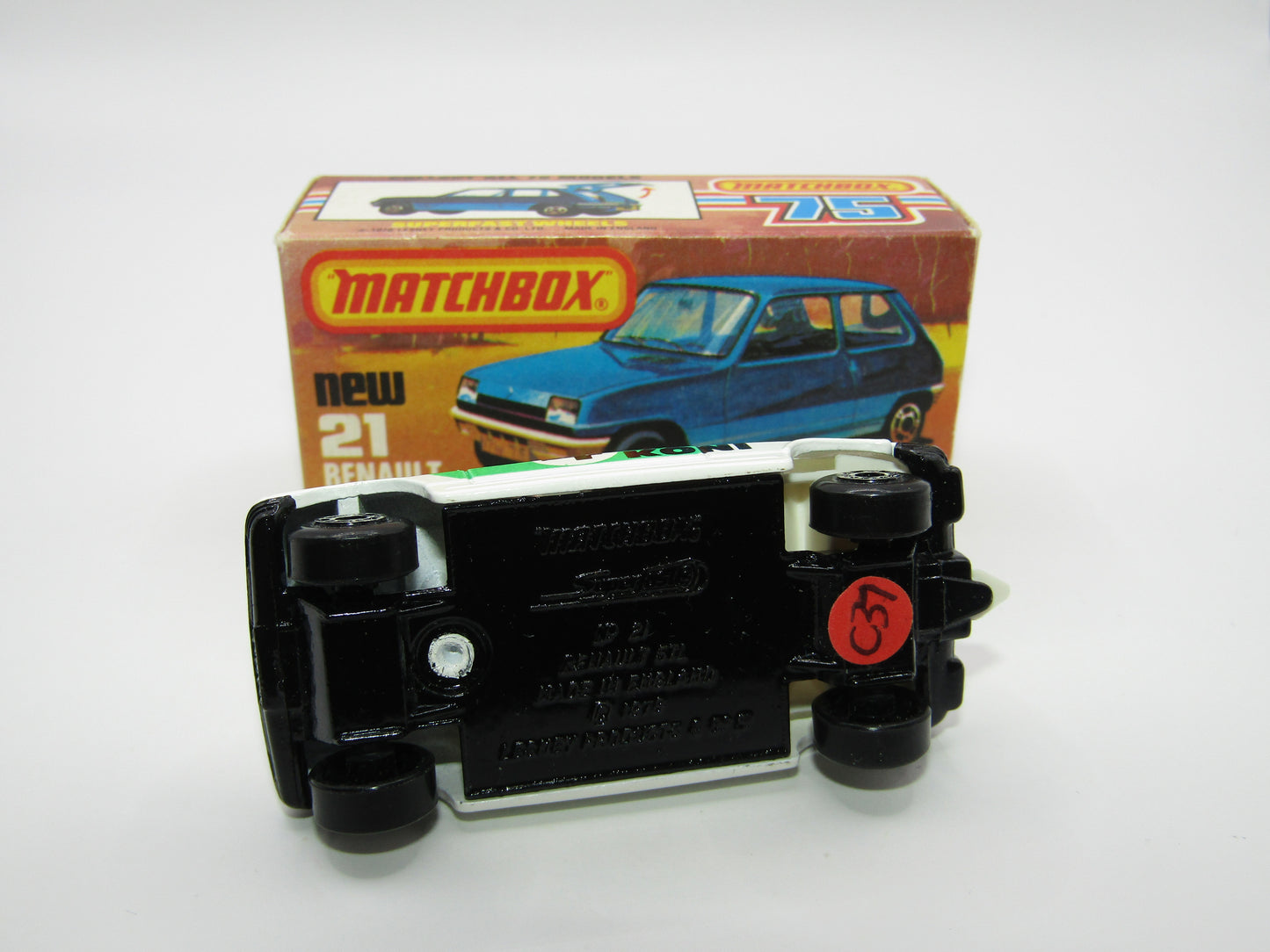 Matchbox Superfast No 21C Renault 5TL KONI WHITE Interior Rallye Le Car