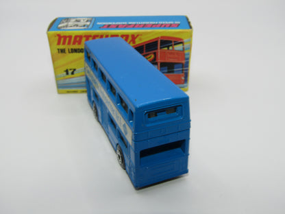 Matchbox Superfast No 17B The Londoner, BLUE - ARAL - Deutschlands Autopartner Nr. 1 FLAT BLACK BASE