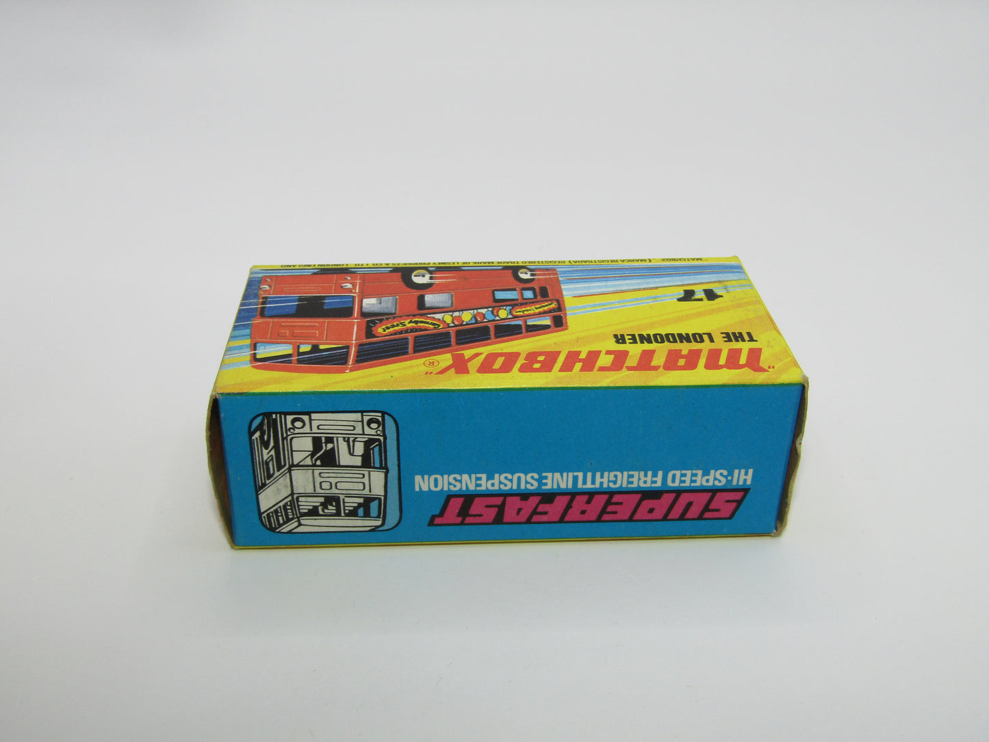 Matchbox Superfast No 17B The Londoner, BLUE - ARAL - Deutschlands Autopartner Nr. 1 FLAT BLACK BASE
