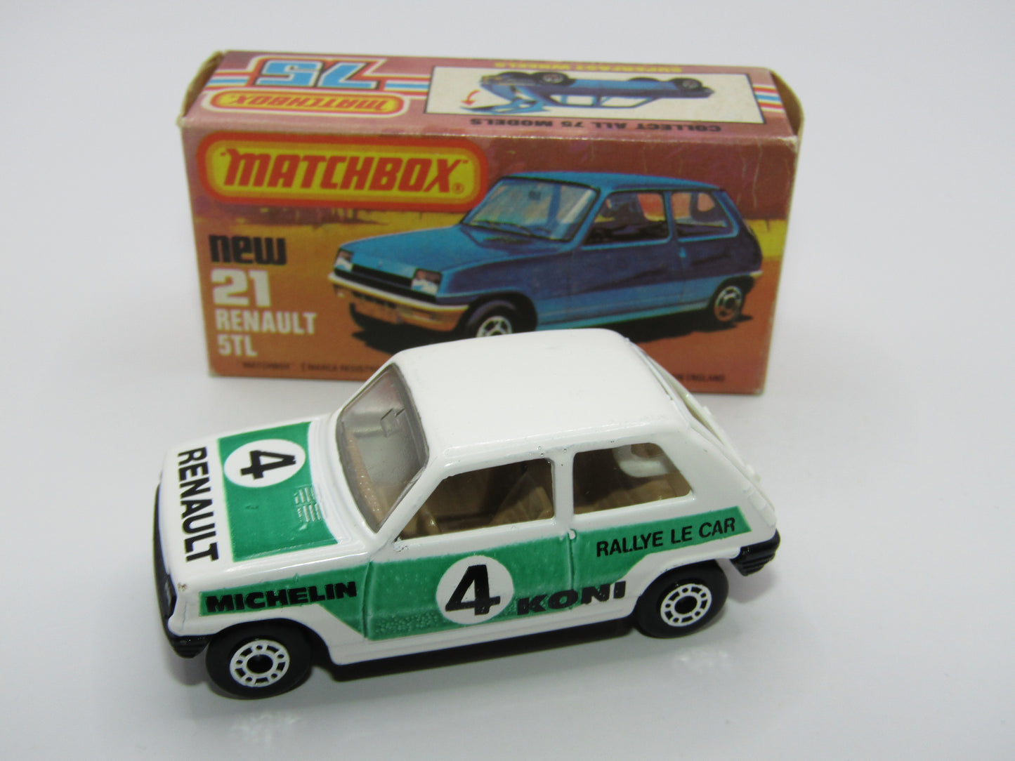 Matchbox Superfast No 21C Renault 5TL KONI NO ROOF TAMPO Rallye Le Car
