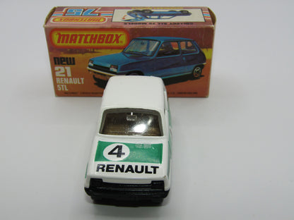Matchbox Superfast No 21C Renault 5TL KONI NO ROOF TAMPO Rallye Le Car