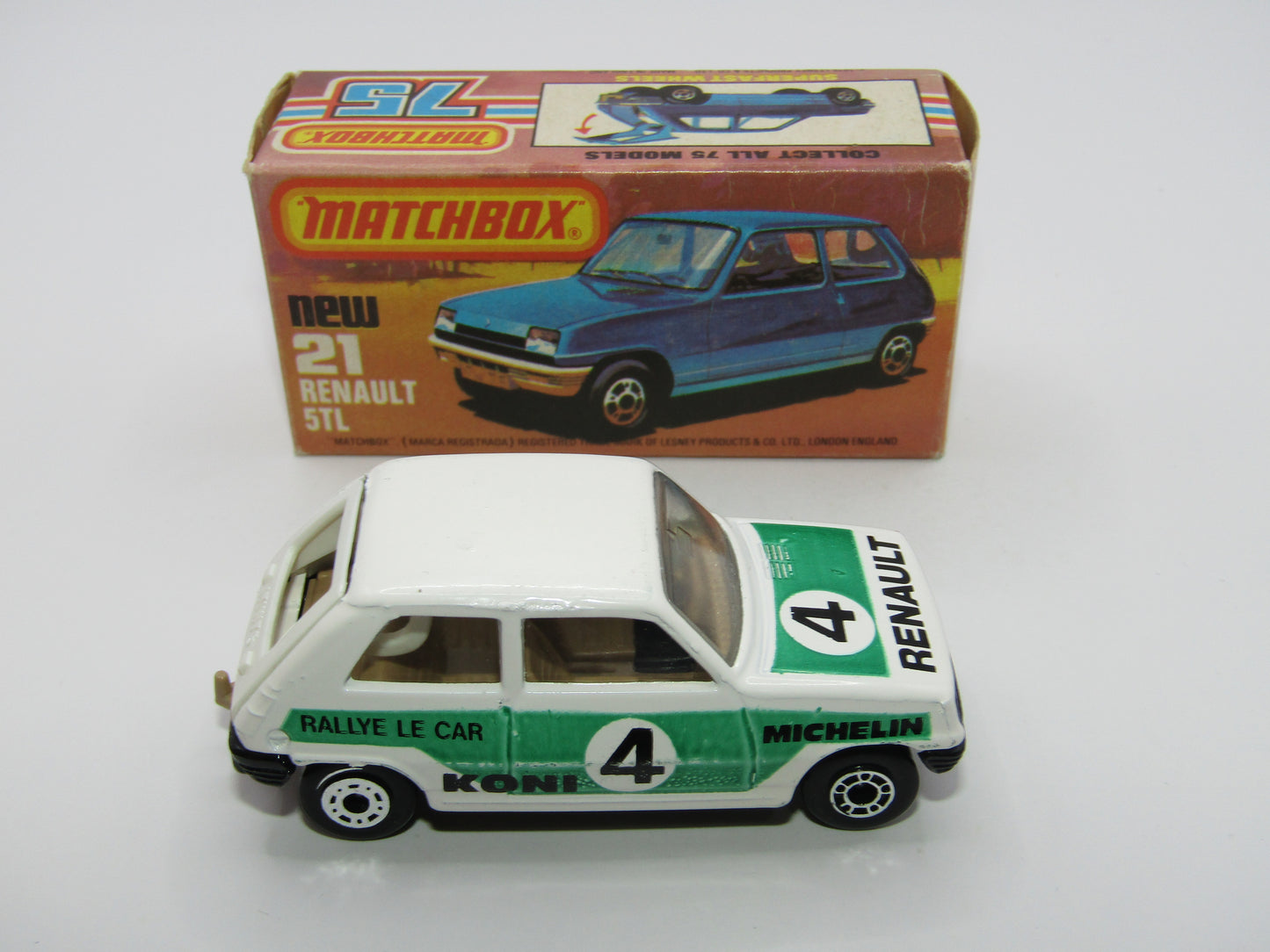 Matchbox Superfast No 21C Renault 5TL KONI NO ROOF TAMPO Rallye Le Car
