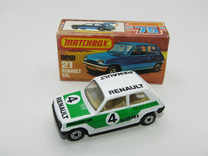 Matchbox Superfast No 21C Renault 5TL KONI FLAT BLACK Base Rallye Le Car