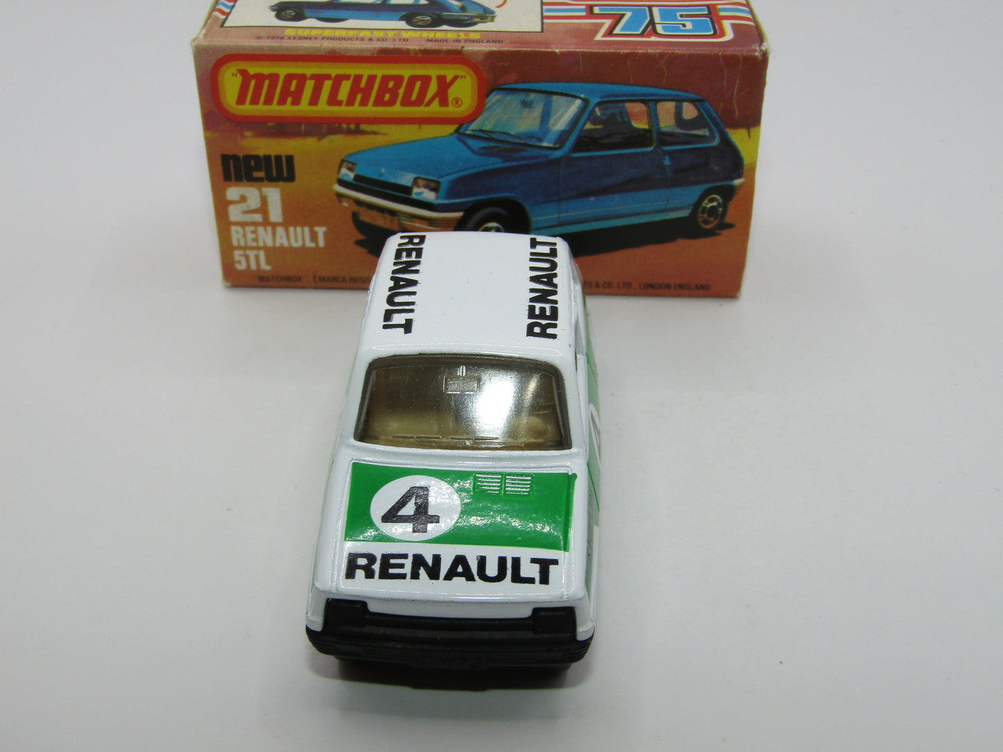 Matchbox Superfast No 21C Renault 5TL KONI FLAT BLACK Base Rallye Le Car
