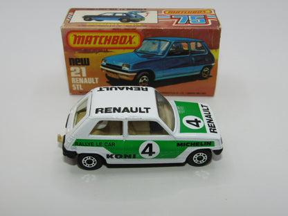 Matchbox Superfast No 21C Renault 5TL KONI FLAT BLACK Base Rallye Le Car