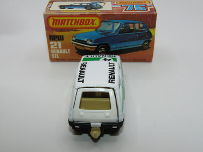 Matchbox Superfast No 21C Renault 5TL KONI FLAT BLACK Base Rallye Le Car