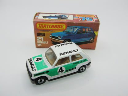 Matchbox Superfast No 21C Renault 5TL KONI LIGHT GREEN Tampo DK Beige Int