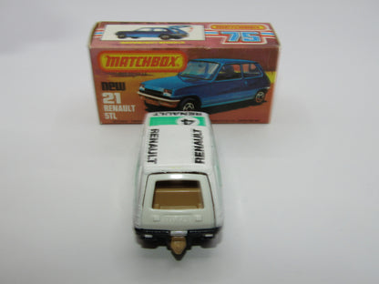 Matchbox Superfast No 21C Renault 5TL KONI LIGHT GREEN Tampo DK Beige Int