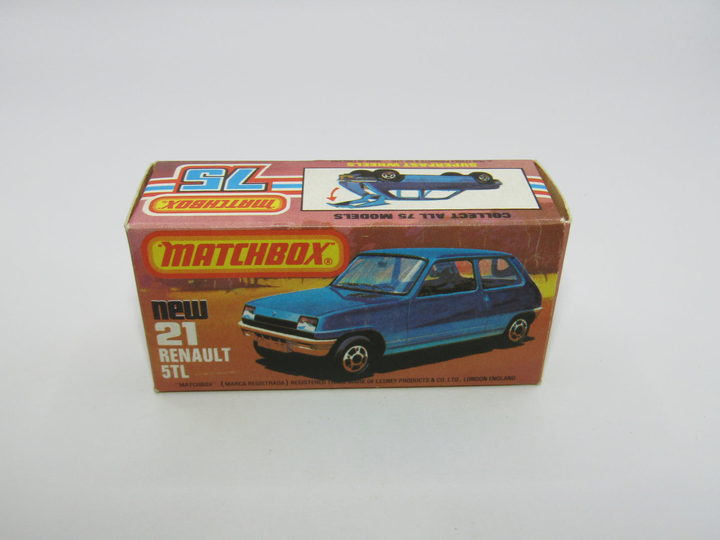 Matchbox Superfast No 21C Renault 5TL KONI LIGHT GREEN Tampo DK Beige Int
