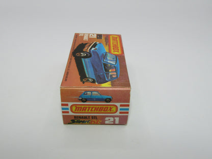 Matchbox Superfast No 21C Renault 5TL KONI LIGHT GREEN Tampo DK Beige Int