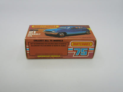Matchbox Superfast No 21C Renault 5TL KONI LIGHT GREEN Tampo DK Beige Int