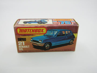 Matchbox Superfast No 21C Renault 5TL Silver RED Interior SILVER Base
