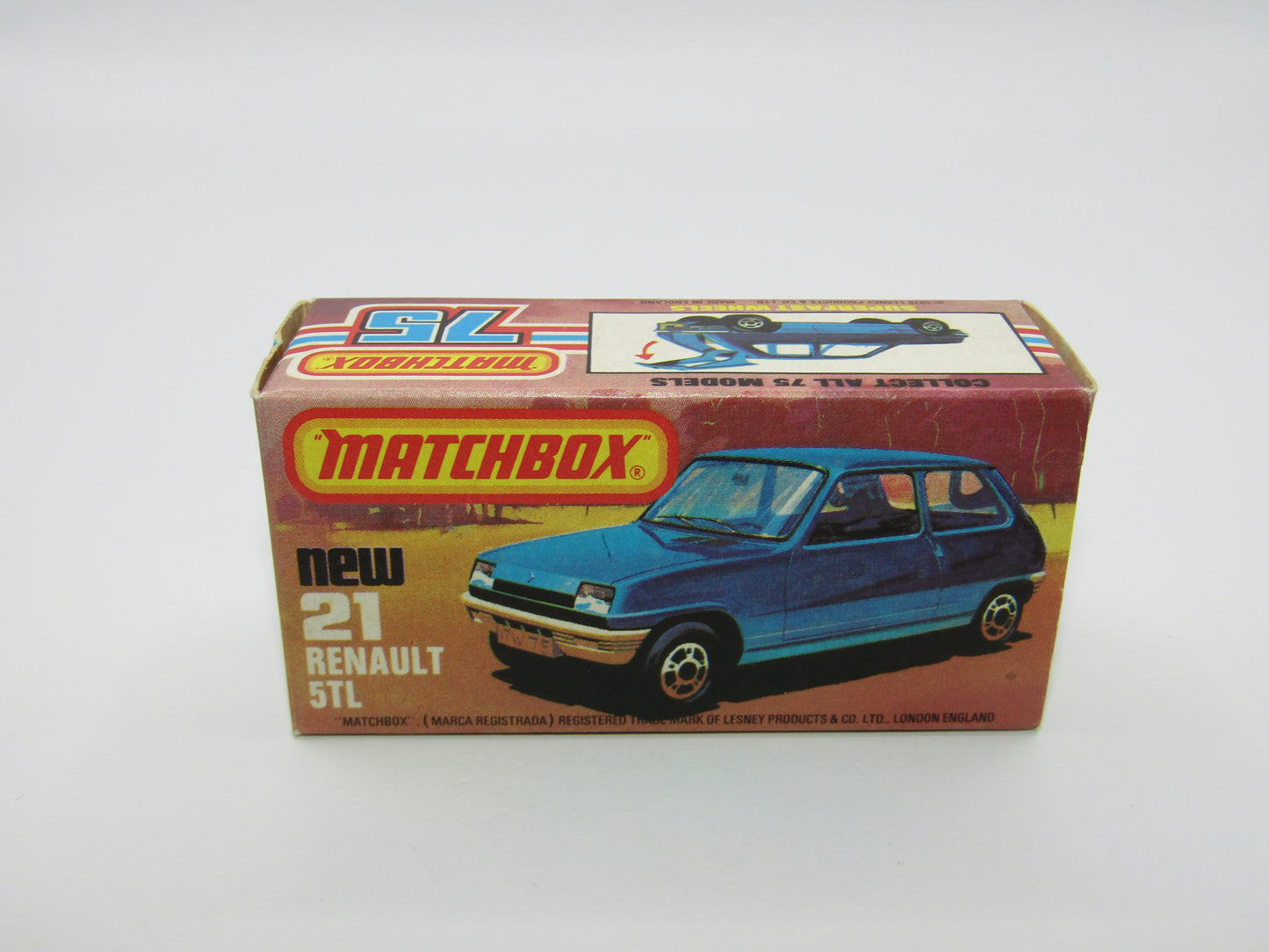 Matchbox Superfast No 21C Renault 5TL Silver RED Interior SILVER Base