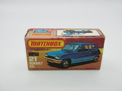 Matchbox Superfast No 21C Renault 5TL Silver RED Interior SILVER Base