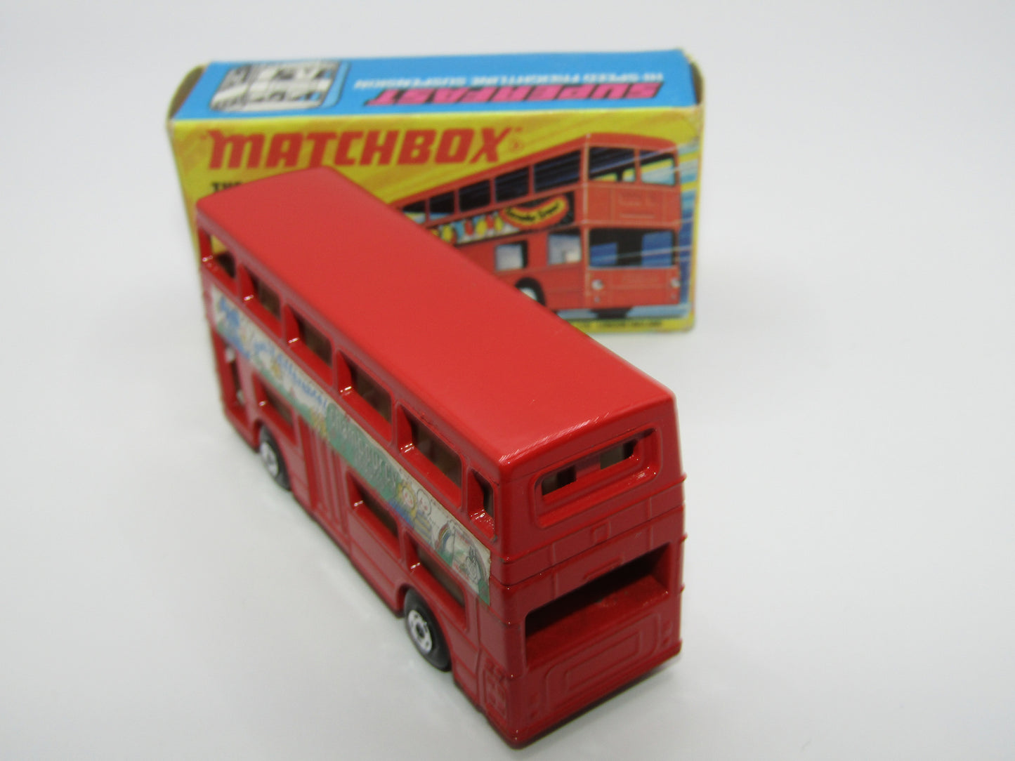 Matchbox Superfast No 17B The Londoner, Chambourcy Yogurts, 5 Spoke Wheels, Gloss Black Base