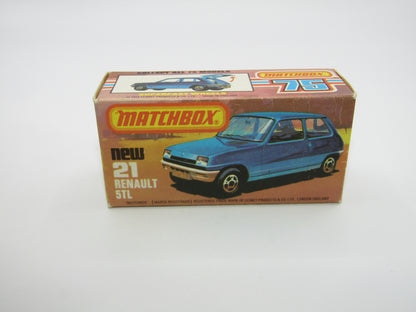 Matchbox Superfast No 21C Renault 5TL Silver BROWN Interior SILVER Base
