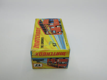 Matchbox Superfast No 17B The Londoner, Chambourcy Yogurts, 5 Spoke Wheels, Gloss Black Base