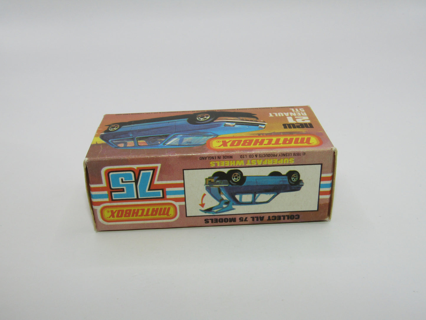 Matchbox Superfast No 21C Renault 5TL Silver BROWN Interior SILVER Base