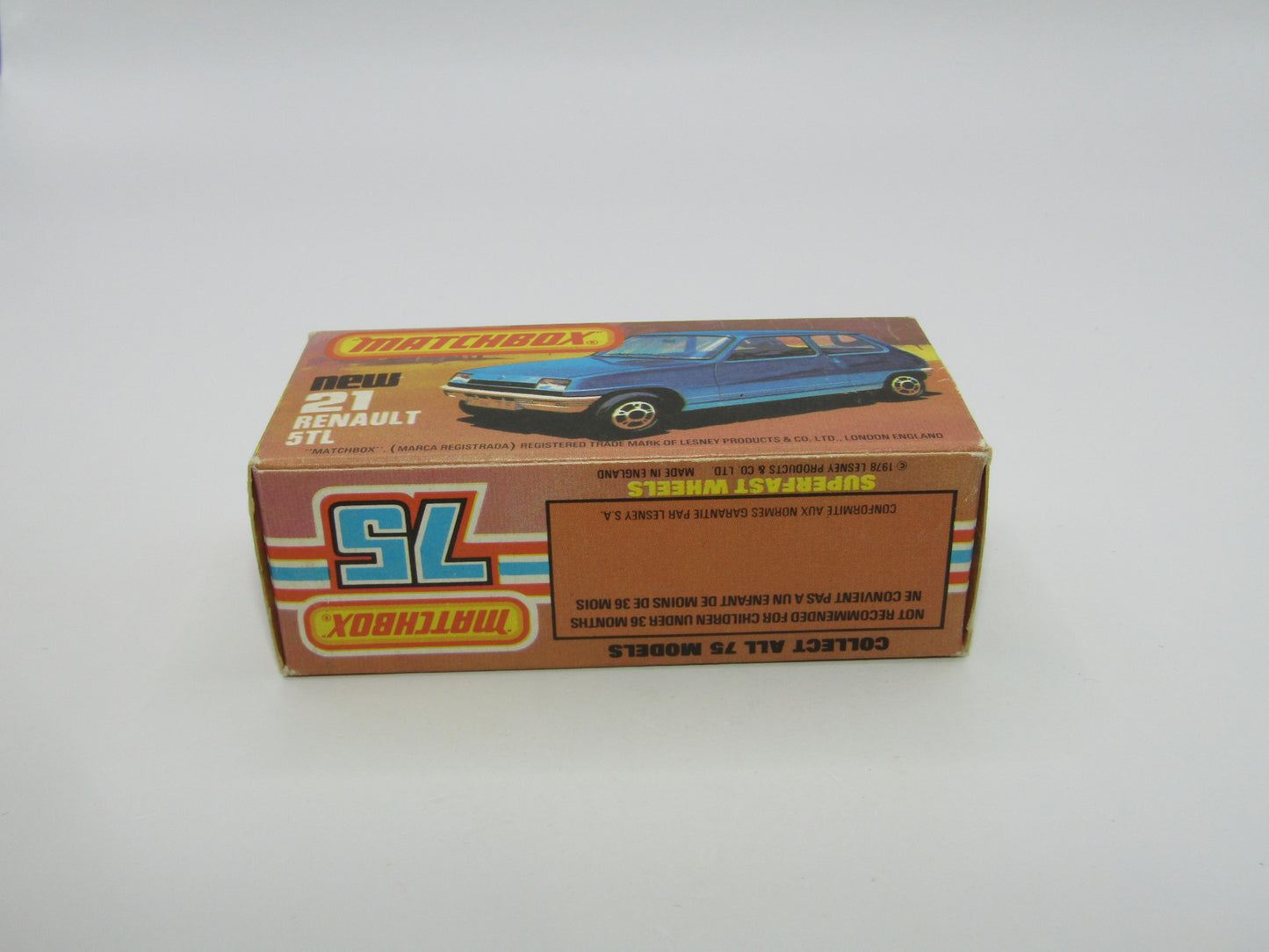 Matchbox Superfast No 21C Renault 5TL Silver BROWN Interior SILVER Base