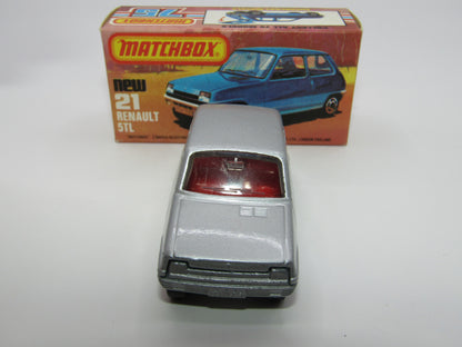 Matchbox Superfast No 21C Renault 5TL BLACK HUBS RED Int SILVER BASE