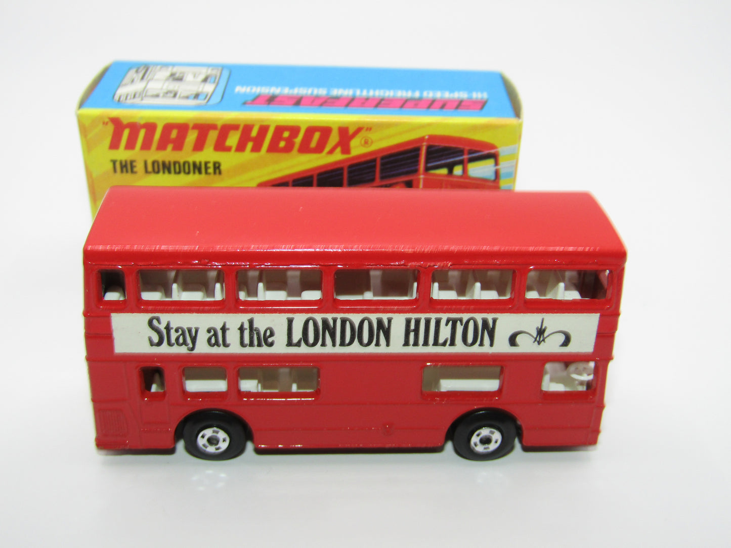 Matchbox Superfast No 17B The Londoner, Stay at the Kensington Hilton, 5 Spoke, Gloss Black Base