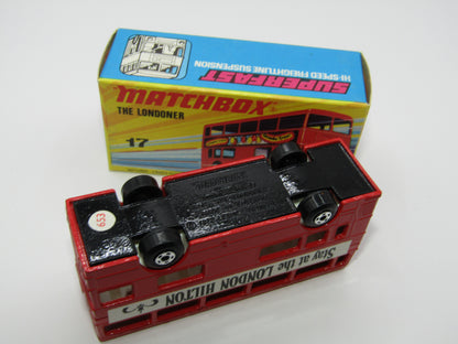 Matchbox Superfast No 17B The Londoner, Stay at the Kensington Hilton, 5 Spoke, Gloss Black Base