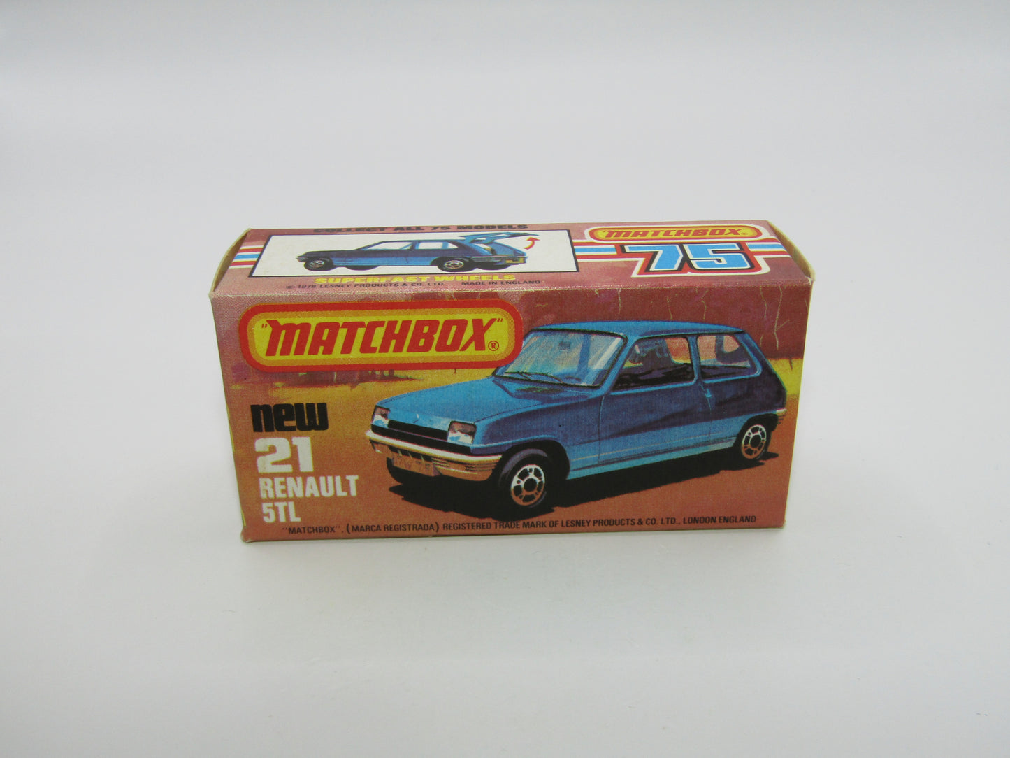 Matchbox Superfast No 21C Renault 5TL BLACK HUBS RED Int SILVER BASE
