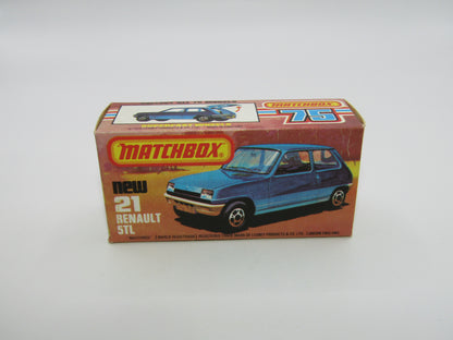 Matchbox Superfast No 21C Renault 5TL BLACK HUBS RED Int SILVER BASE