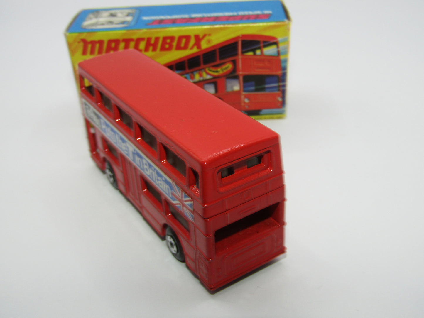 Matchbox Superfast No 17B The Londoner, Ty-Phoo, 5 Spoke Wheels, Gloss Black Base