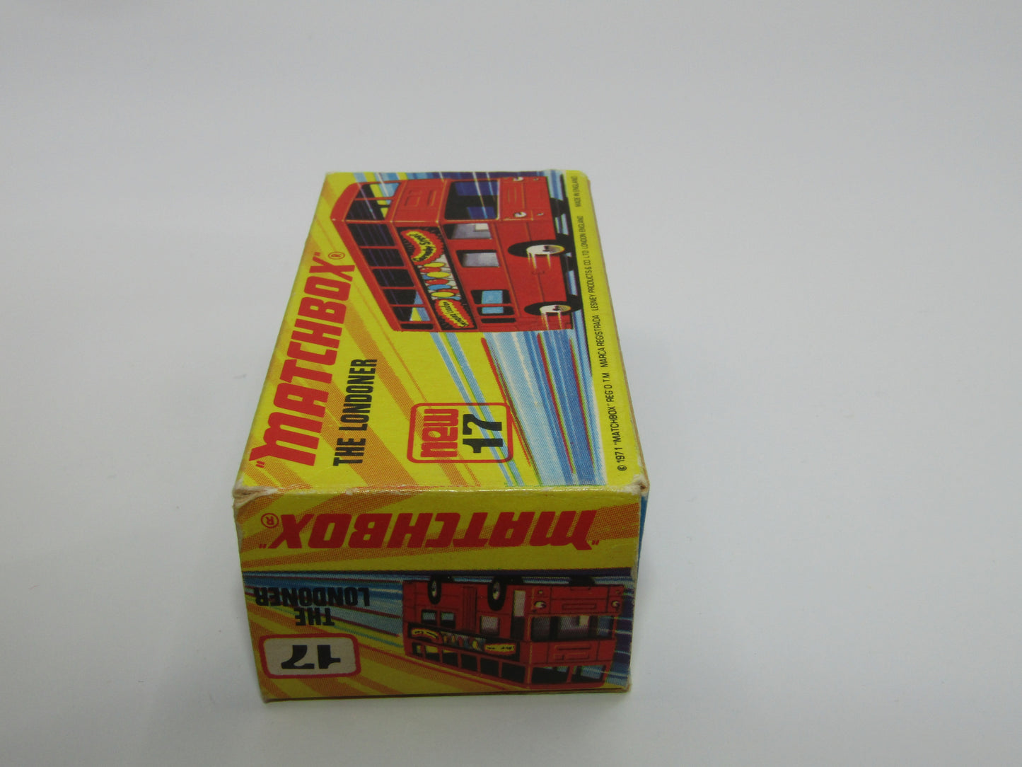 Matchbox Superfast No 17B The Londoner, Ty-Phoo, 5 Spoke Wheels, Gloss Black Base