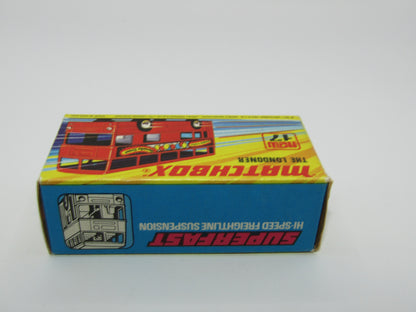 Matchbox Superfast No 17B The Londoner, Ty-Phoo, 5 Spoke Wheels, Gloss Black Base