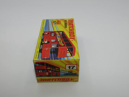Matchbox Superfast No 17B The Londoner, Ty-Phoo, 5 Spoke Wheels, Gloss Black Base