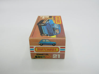 Matchbox Superfast No 21C Renault 5TL DARK AMBER Windows GREY BROWN Base