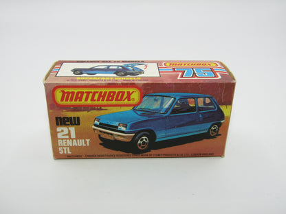 Matchbox Superfast No 21C Renault 5TL Yellow RED Interior SILVER Base